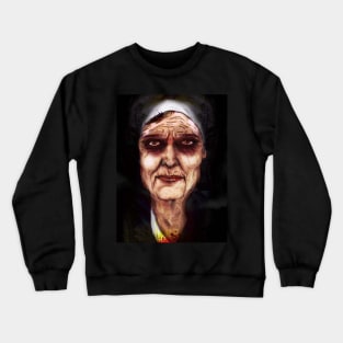 Face of an old woman Crewneck Sweatshirt